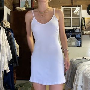 Forever 21 White Ribbed Mini Dress